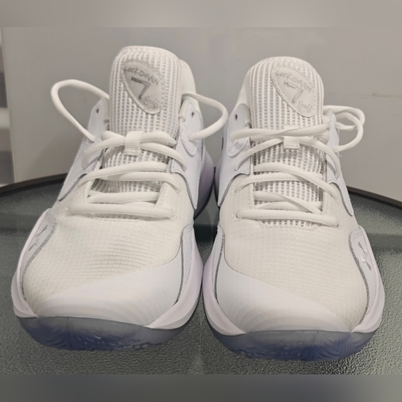 Under Armour Lockdown 7 Low "White Metalic Silver Size 10 - Picture 5 of 9